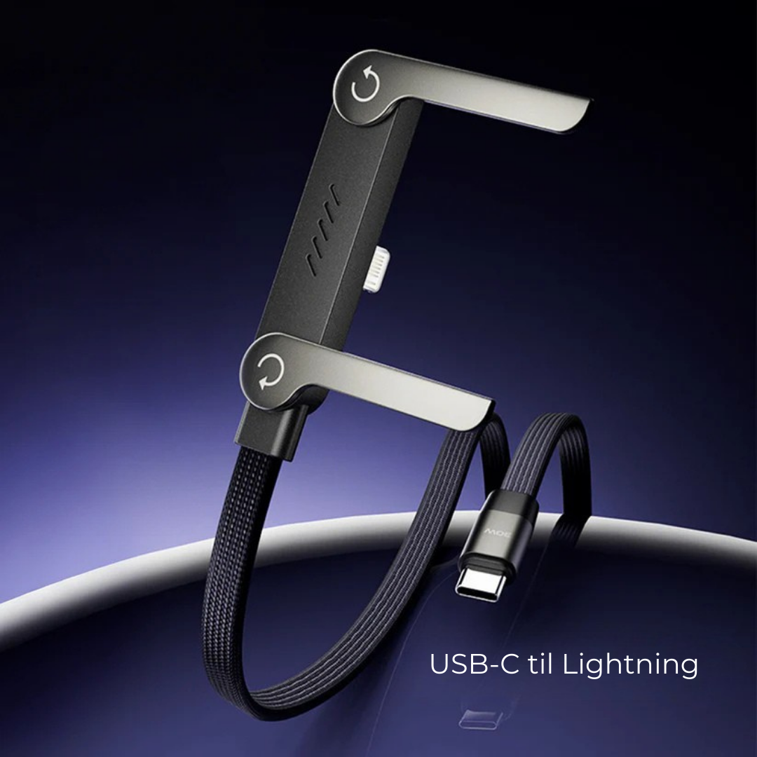 FlexCharge 2-i-1™ | Rask lading + innebygd holder – gjør hverdagen enklere