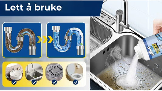 Avløpsrens™ | Få vannet til å renne fritt igjen på minutter