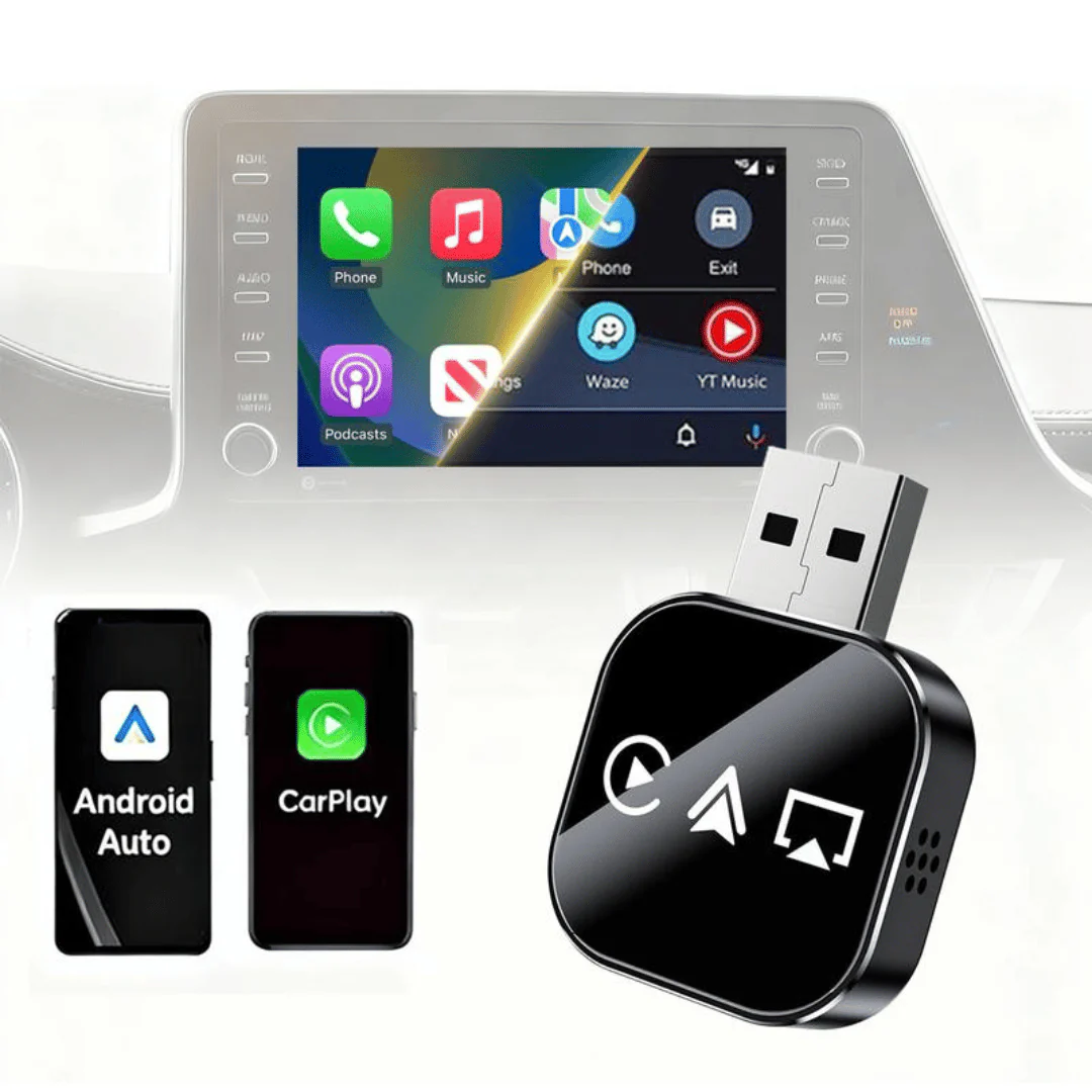 Connectify™ | Trådløs 3-i-1 CarPlay- og Android Auto-adapter