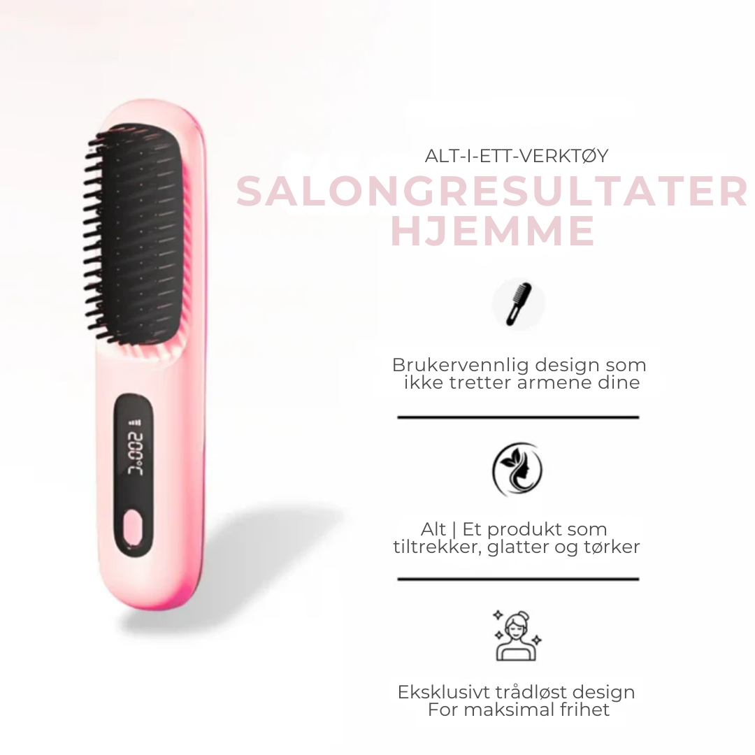 HeatBrush™ | Salonblødt Hår Når Som Helst, Hvor Som Helst