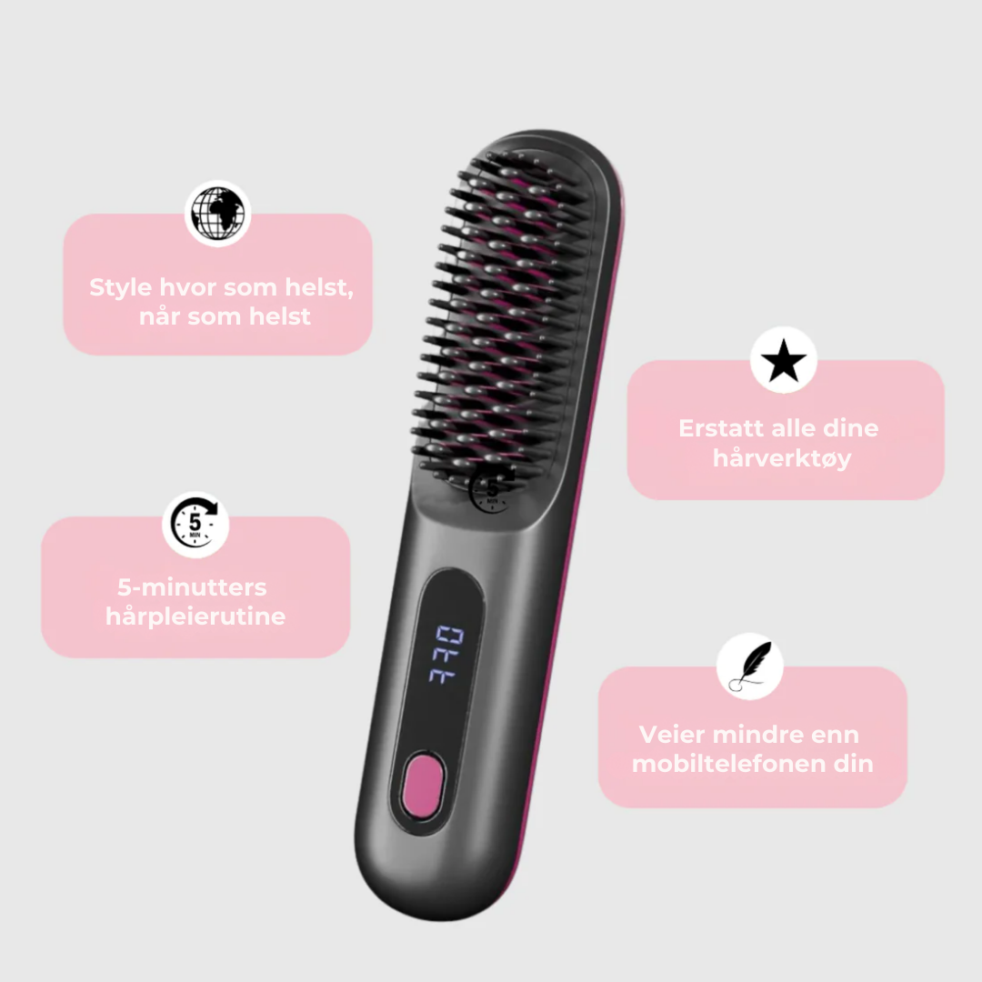 HeatBrush™ | Salonblødt Hår Når Som Helst, Hvor Som Helst