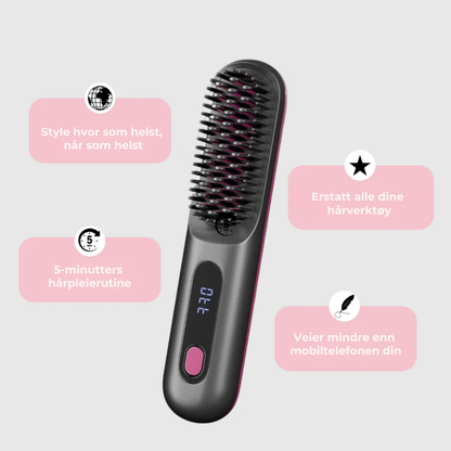 HeatBrush™ | Salonblødt Hår Når Som Helst, Hvor Som Helst