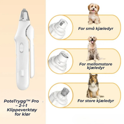 PoteTrygg™ Pro | 2-i-1 LED-klosaks for trygg potepleie uten frykt