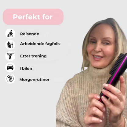 HeatBrush™ | Salonblødt Hår Når Som Helst, Hvor Som Helst