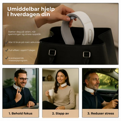 Neckura™ | Slapp av i nakkemusklene på bare 15 minutter – når og hvor du vil