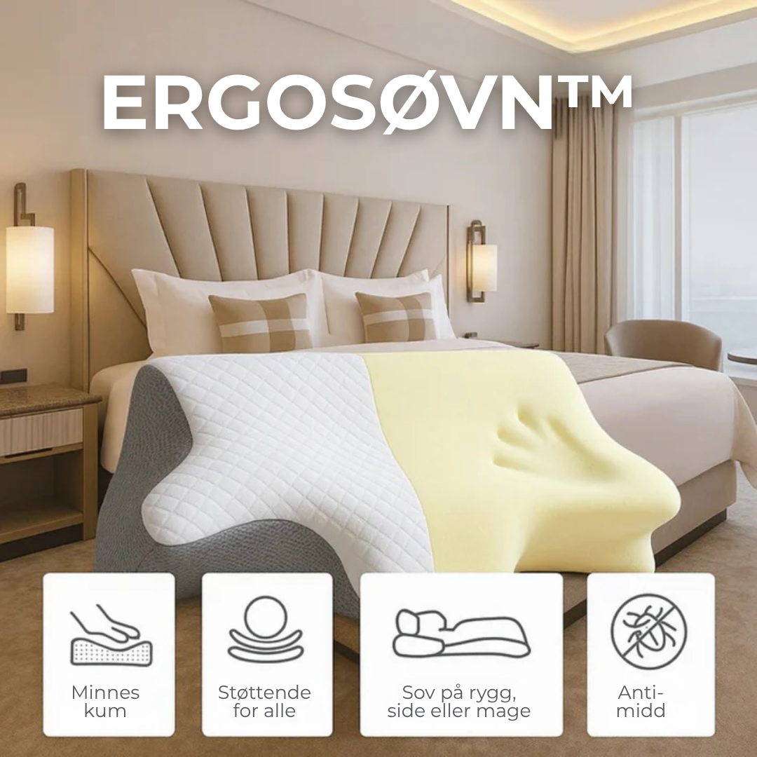 ErgoSøvn™ | Sov bedre, våkn opp uthvilt – ergonomisk støtte for nakke og rygg hele natten