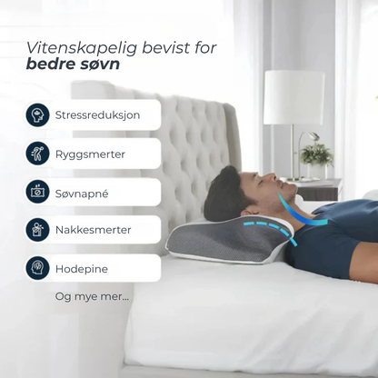 ErgoSøvn™ | Sov bedre, våkn opp uthvilt – ergonomisk støtte for nakke og rygg hele natten