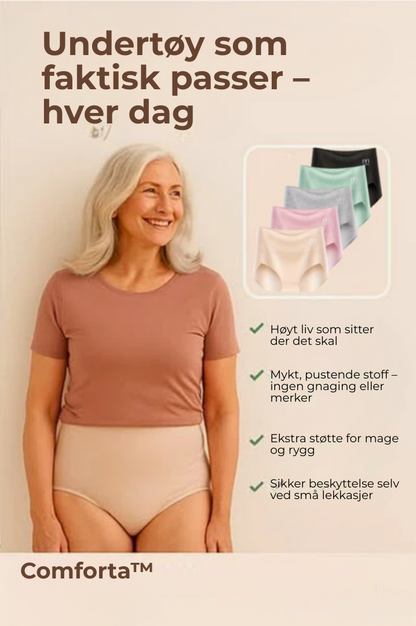 Comforta™ | 6-pakning truser og komfortable høyhalsede underbukser med magestøtte