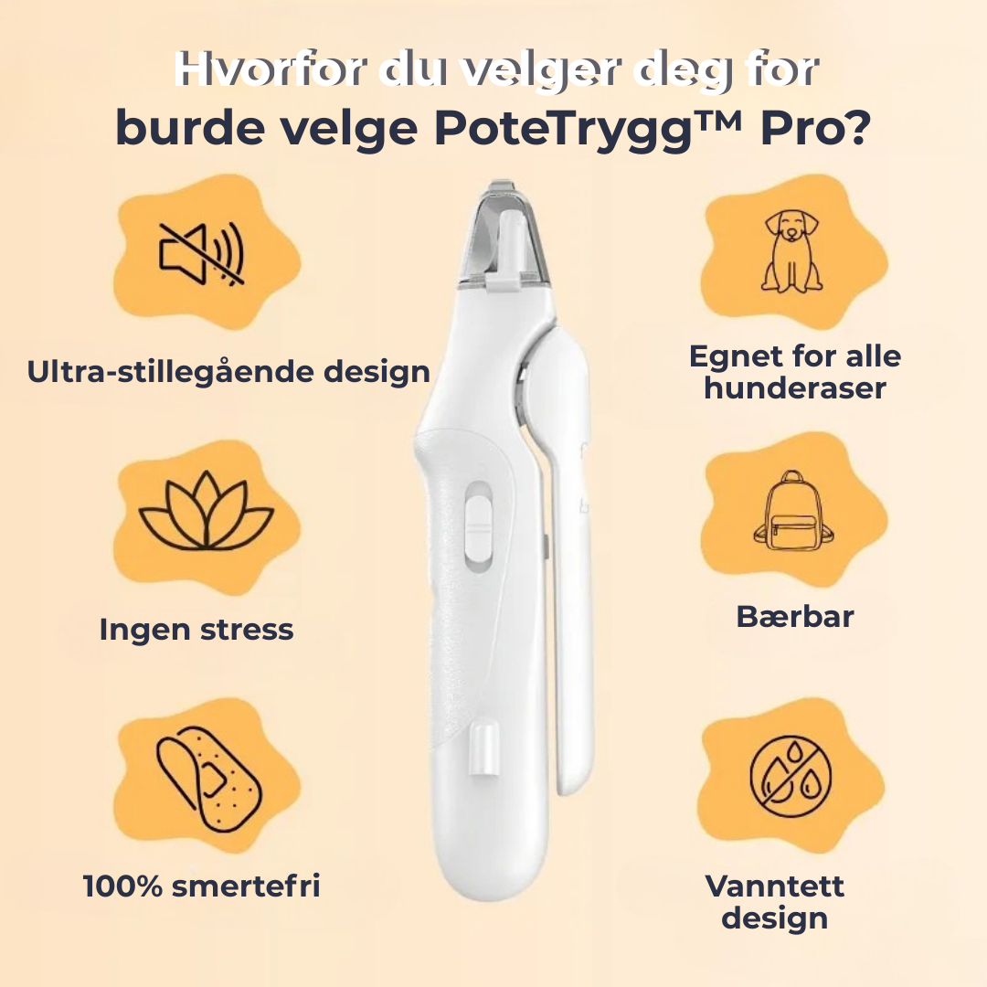 PoteTrygg™ Pro | 2-i-1 LED-klosaks for trygg potepleie uten frykt