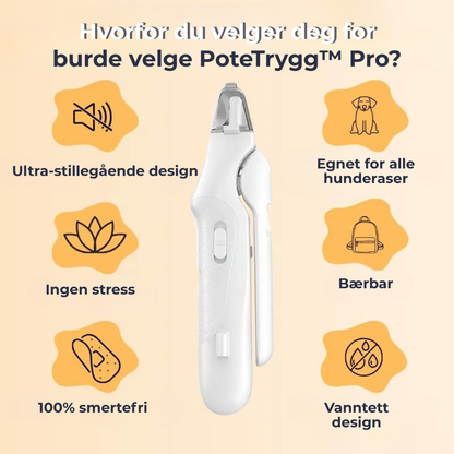 PoteTrygg™ Pro | 2-i-1 LED-klosaks for trygg potepleie uten frykt