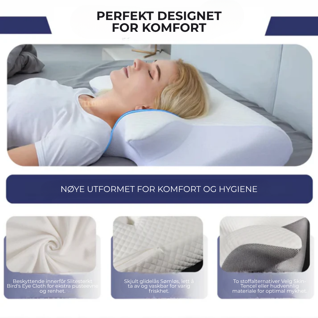 ErgoSøvn™ | Sov bedre, våkn opp uthvilt – ergonomisk støtte for nakke og rygg hele natten
