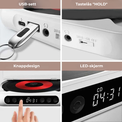 PureSound CD Player™ | Gjenoppdag musikken med krystallklar lyd hvor som helst