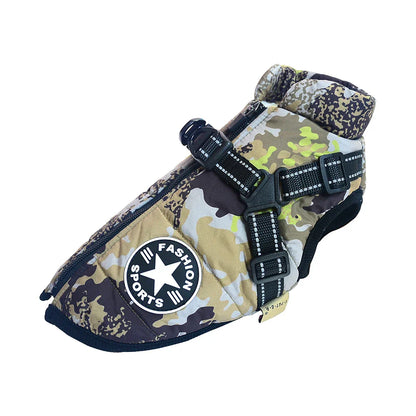 SnøPaw™ Vinterselejakke | Vanntett vinterjakke med innebygd sele