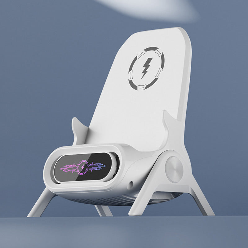 Premium Trådløs Hurtiglader med Mobilholder